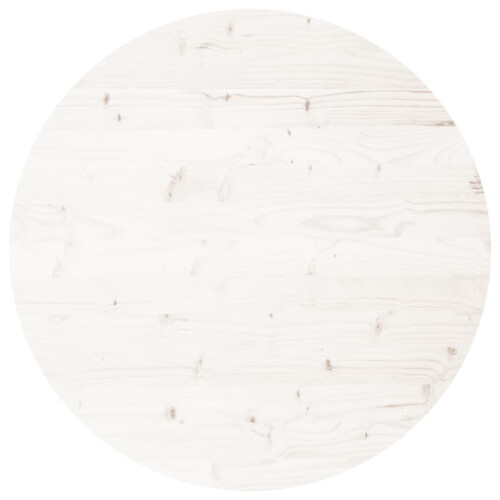 VidaXL vidaXL Table Top Wooden Desk Top Dining Table Top Round White Solid Wood Pine 2