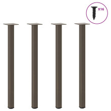 vidaXL Coffee Table Legs 4 pcs Natural Steel 72-74 cm Steel table leg