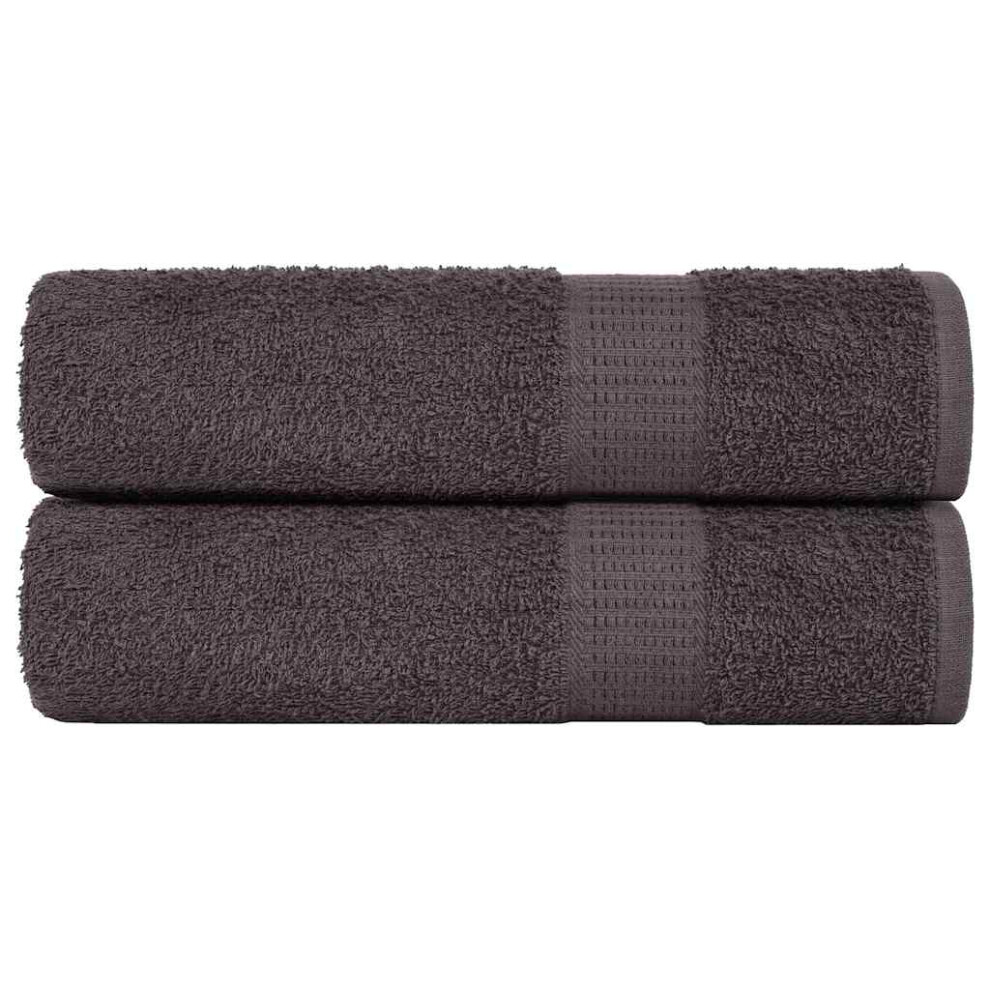 Vidaxl Bath Towels 2 Pcs Anthracite 100X150 Cm 360 Gsm 100% Cotton