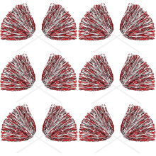 (24 Pack Metallic Cheerleading Pom Pom 12 Inch Cheerleader Pom Poms With Baton) 24 Pack Metallic Cheerleading Pom Pom 12 Inch Cheerleader Pom Poms With Baton