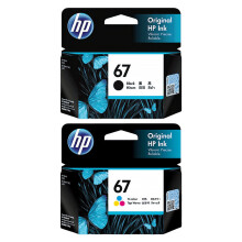 HP 67 Original Ink Cartridges Value Pack (Black, Cyan, Magenta, Yellow) 3YM55AA/3YM56AA - Genuine HP