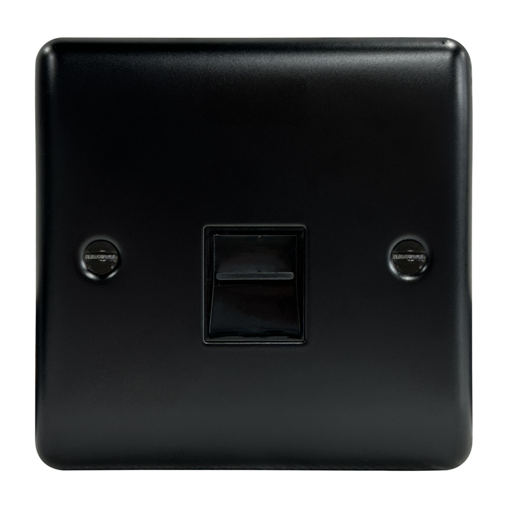 1G Master Telephone Socket Matt Black