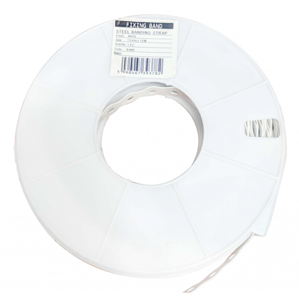 12mm x 10M BANDING STRAP WHITE
