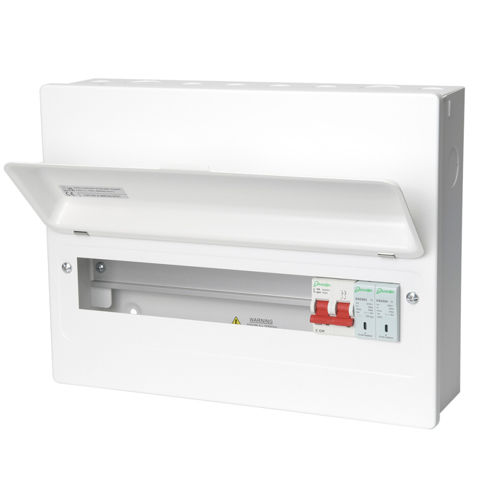 DANSON 13 WAYS METAL CONSUMER UNIT WITH SPD AND 100A MAIN SWITCH