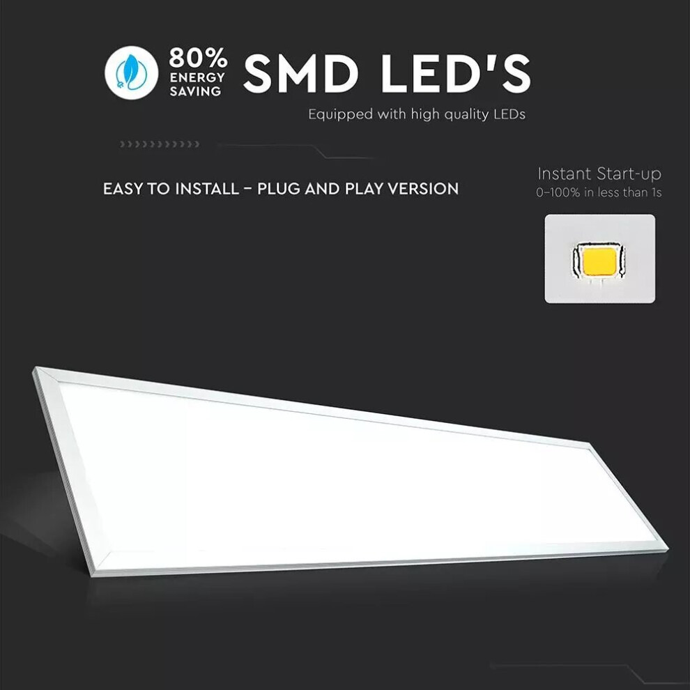 V-TAC VT216256 29W LED Ceiling Panel Light 1200x300mm SMD Chip 3000K