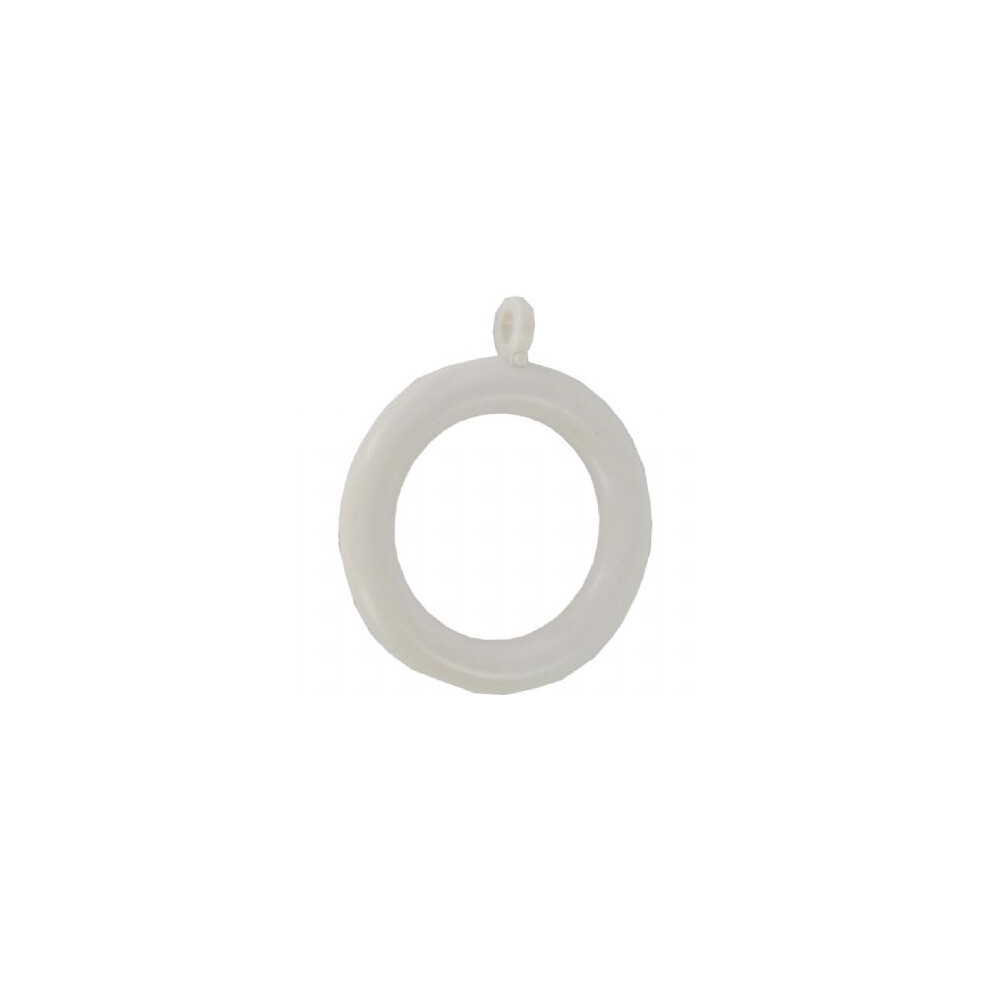 VALUE PACK CURTAIN POLE RING 56MM WHITE 6 PER PACK