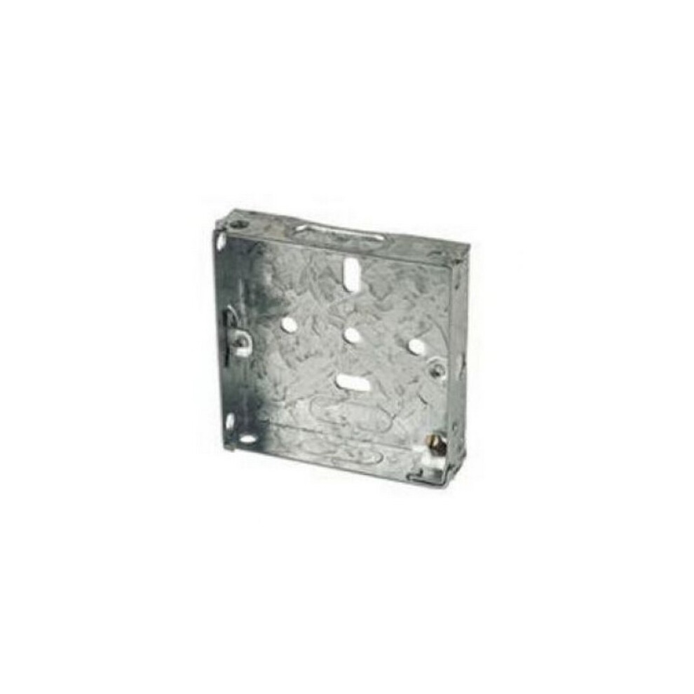 Appleby MB125 35mm 1 Gang Switch/Socket Galvanised Metal Mounted Back Box