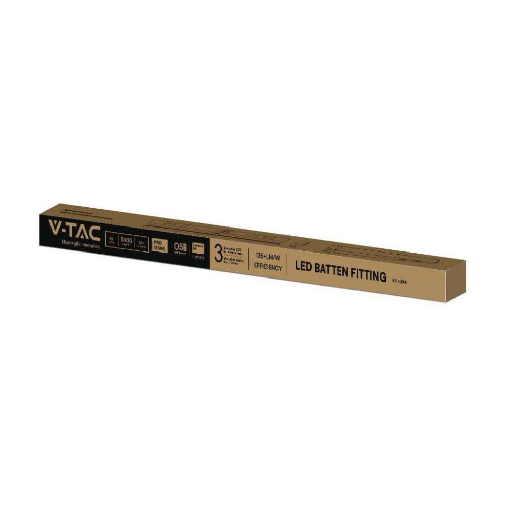 VT-4005S 30W/40W/50W LED BATTEN FITTING (EMERGENCY)-5FT WITH SAMSUNG CHIP-CCT: 3IN1(135LM/WT)