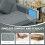 Homcom HOMCOM Reversible L-Shaped Sectional Sofa Bed with Cushions, Grey 5