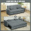 Homcom HOMCOM Reversible L-Shaped Sectional Sofa Bed with Cushions, Grey 3