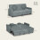 Homcom HOMCOM Reversible L-Shaped Sectional Sofa Bed with Cushions, Grey 2