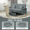 Homcom HOMCOM Reversible L-Shaped Sectional Sofa Bed with Cushions, Grey 4