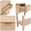 Living And Home 3 Drawer Rustic Wooden Console Table with Bottom Shelf 6