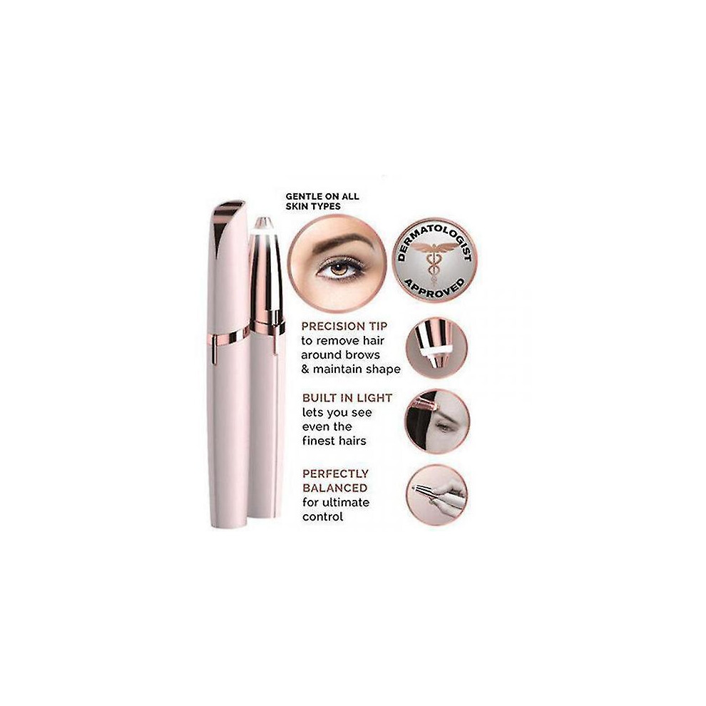 Flawless Brows Electric Finishing Eyebrow Remover Shaver Painless Face Care Mini Hair Remover