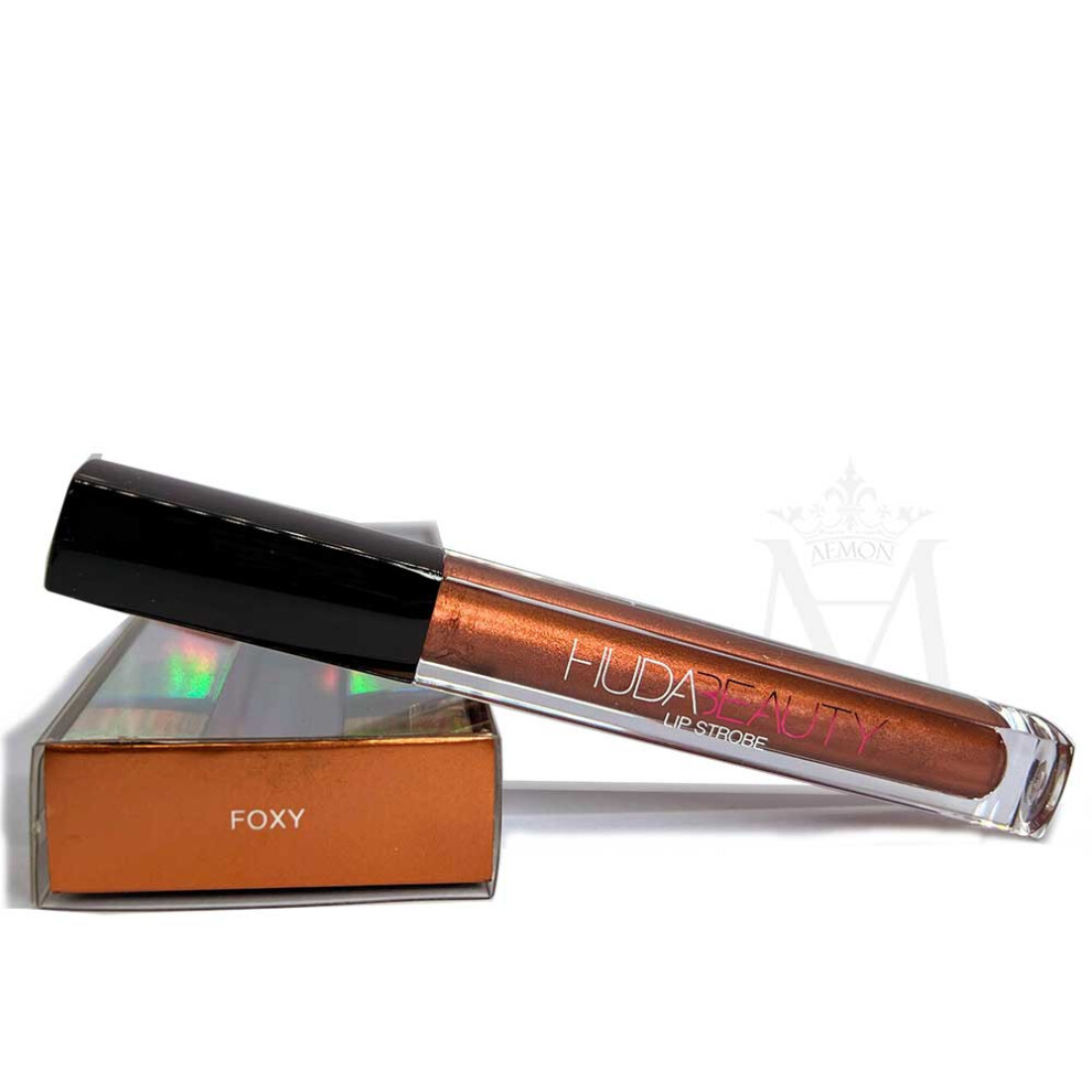 Huda Beauty Lip Strobe Metallic Lip Gloss Foxy