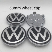 (68mm wheel cap) 4pcs 3D new for Volkswagen 56mm 60mm 65mm 68mm Car emblem Wheel hub Center Cap Badge covers sticker Decal styling Accessories