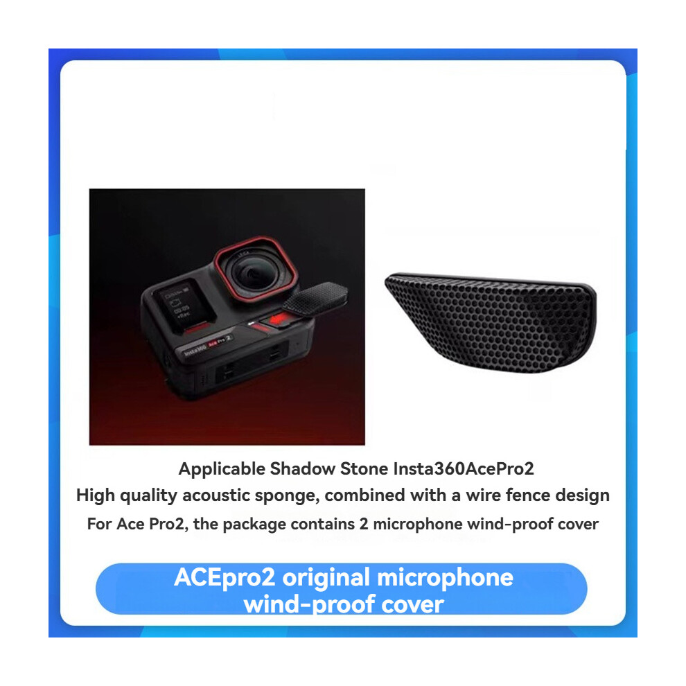 Camera Microphone Windshield/Sports Camera Radio Wind Noise Reduction Accessories For Insta360 Ace Pro 2 735632092672