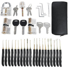 Lock Pick Set With Transparent Training Locks