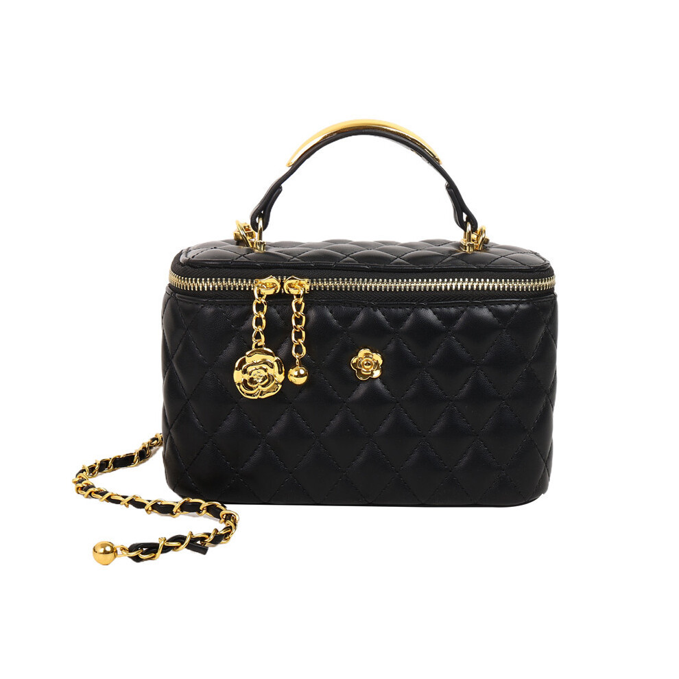 (Black) Versatile cosmetic bag shoulder crossbody bag