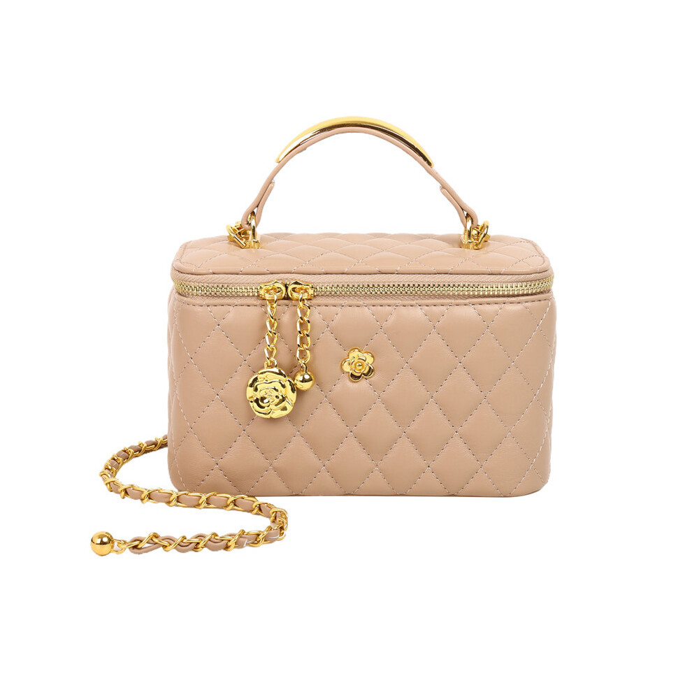 (Khaki) Versatile cosmetic bag shoulder crossbody bag