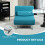 Homcom HOMCOM Folding 5 Position Convertible Sleeper Chair Bed Dark Blue 7