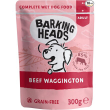 Barking Heads Wet Dog Food - Beef Waggington - No Artificial Flavours - Grain-Free Recipe (10 x 300 g)