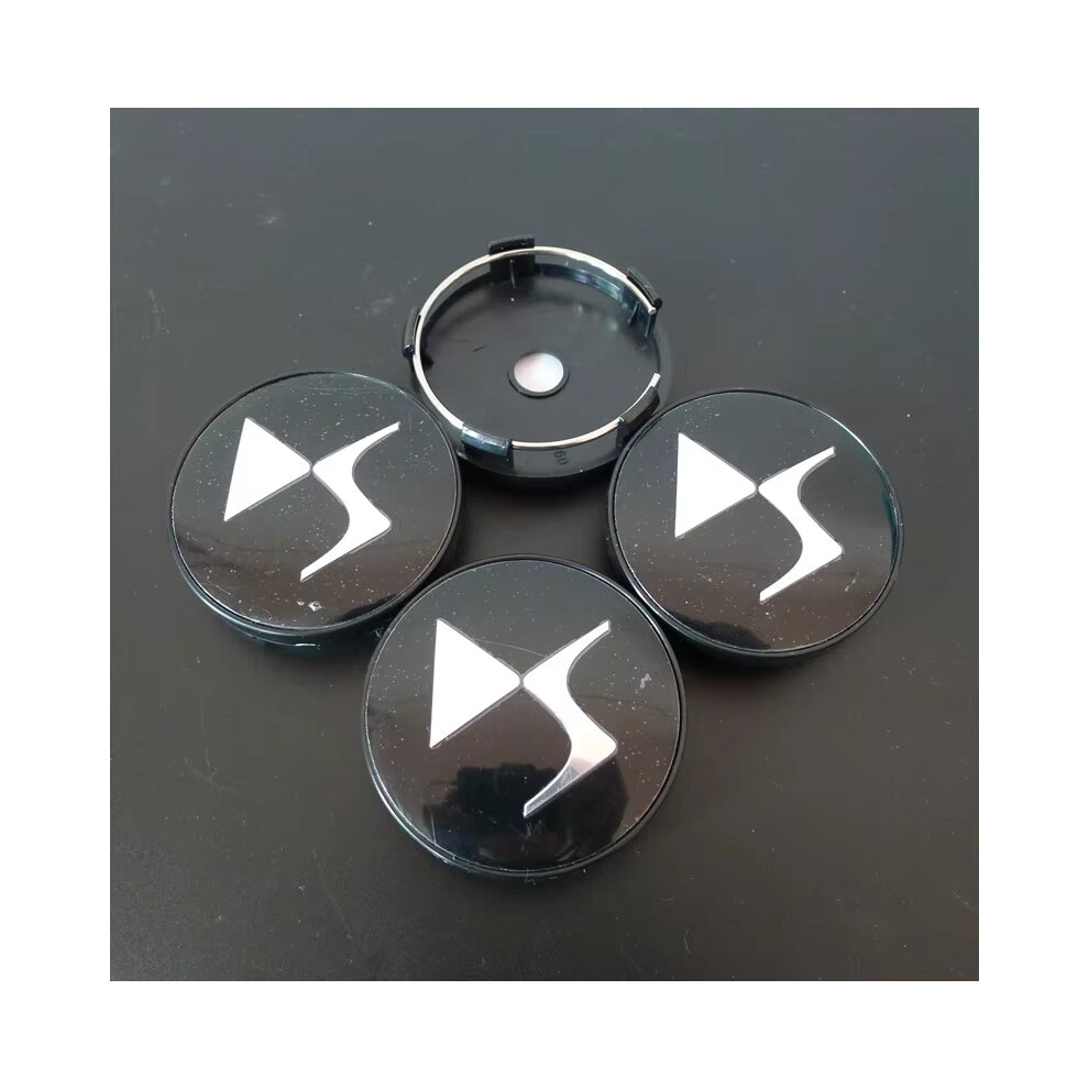 (Black) 4Pcs 60Mm Ds Wheels Center Hub Caps For Ds Ds3 Ds5 Ds6 Deesse Psa Stylish Hard Wearing Car Rims Dusproof Cover Black 6916183876605