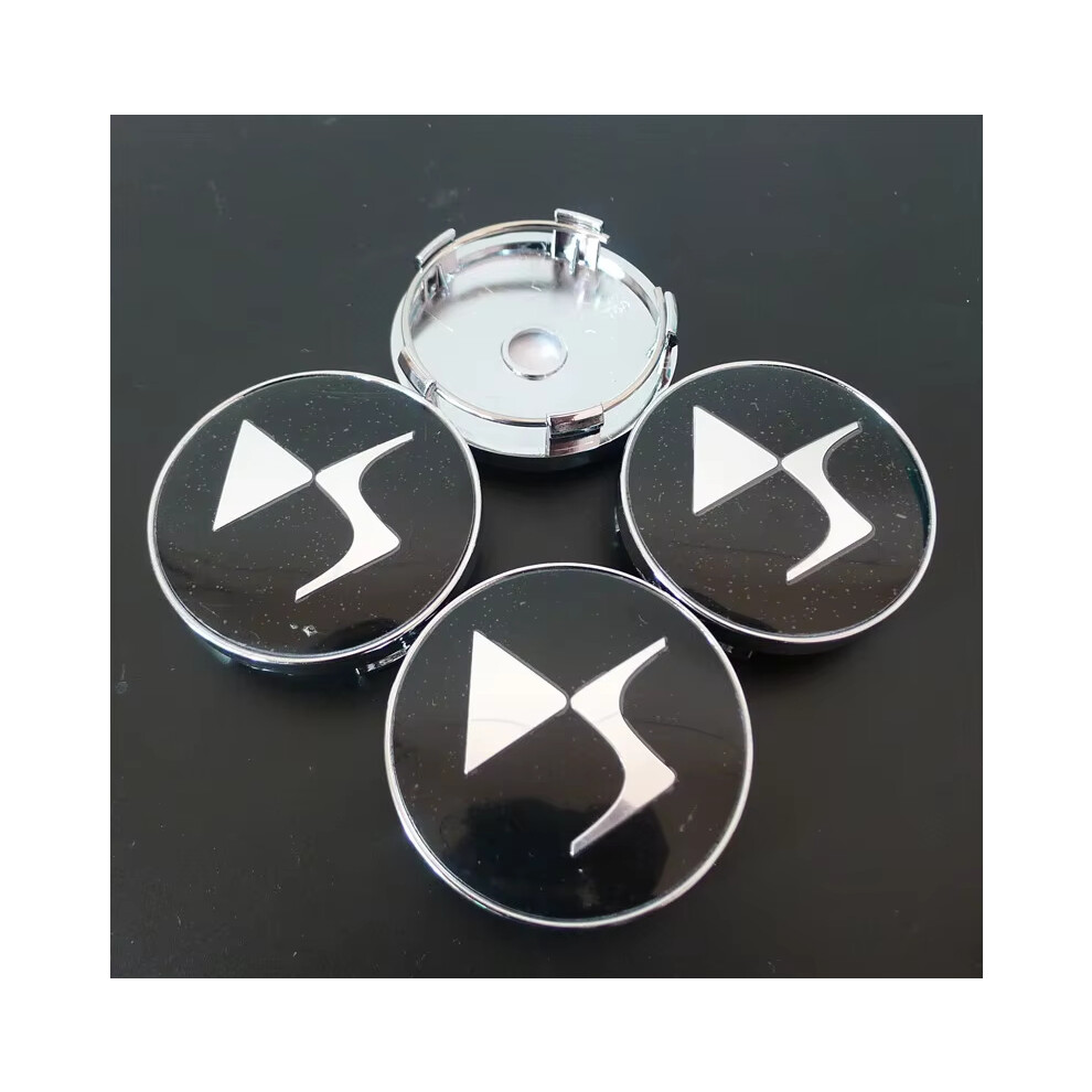 (Silver) 4Pcs 60Mm Ds Wheels Center Hub Caps For Ds Ds3 Ds5 Ds6 Deesse Psa Stylish Hard Wearing Car Rims Dusproof Cover Silver 6904135001434