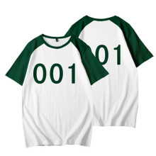 (001-L) Squid Game T-shirt Tee Sleeve Top Cosplay Costume
