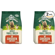 James Wellbeloved Adult Small Breed Chicken and Rice 1.5 kg Bag, Hypoallergenic Dry Dog Food (Pack of 2)