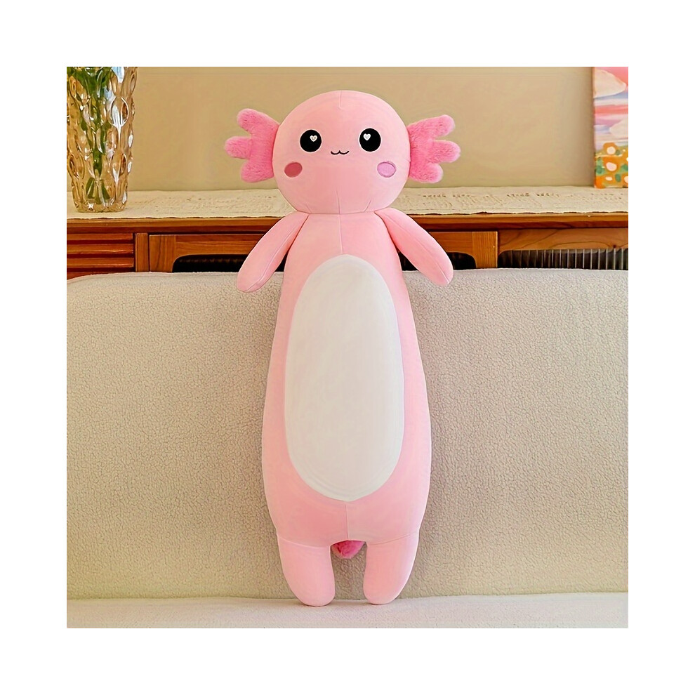 Flemye (, 105Cm) Heavyweight Large Size Axolotl Doll Salamander Throw Pillow Plush Toy Pink