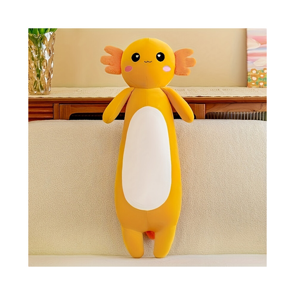 Flemye (, 85Cm) Heavyweight Large Size Axolotl Doll Salamander Throw Pillow Plush Toy Orange/Pink