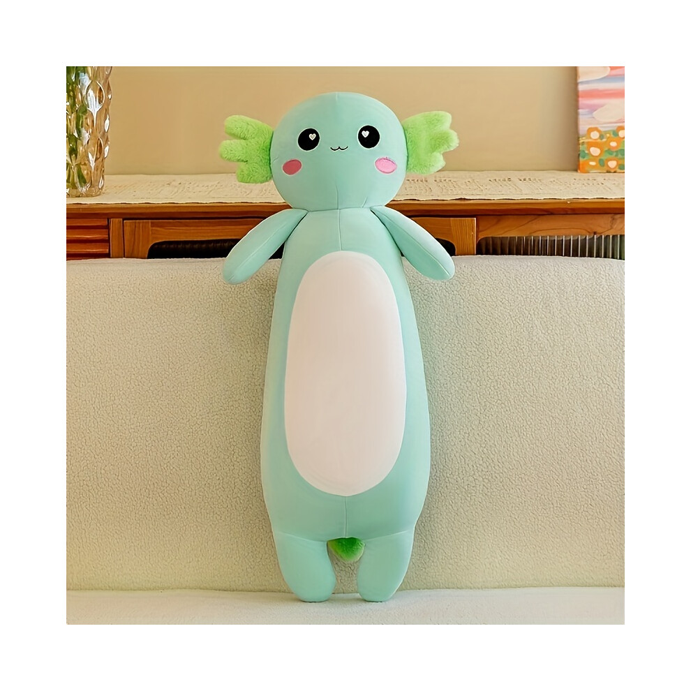 Flemye (, 105Cm) Heavyweight Large Size Axolotl Doll Salamander Throw Pillow Plush Toy Green/Pink