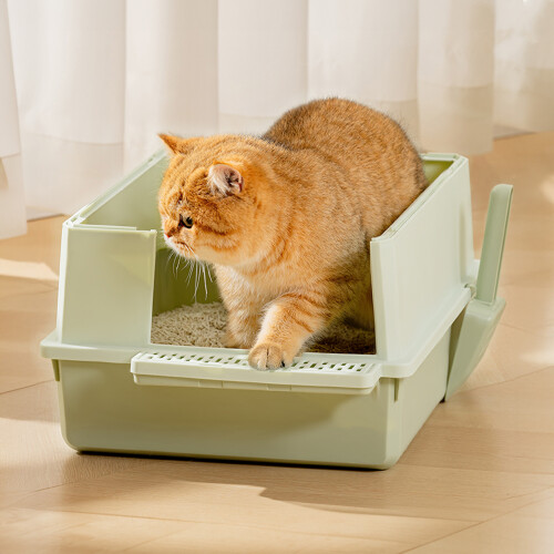 Living And Home Foldable Anti-Splash Enclosed Cat Litter Box 1