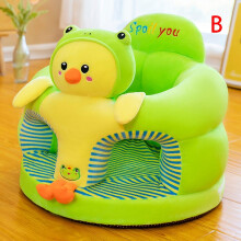 (B) Cut Baby Sitting Chair Cover Cute Animal Shaped Plush Sofa Case Infants Learning Support Seat Cushion