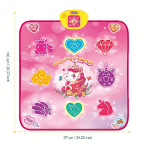 (Pony dance mat) Interactive Dance Mat Toy with LED Score Display, 9 Keys, 6 Modes, Memory & Piano Functions