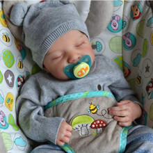(Silicone body, 49cm) 19 Inches Levi Reborn Baby Realistic Vinyl Body Alive LoL Bebe Newborn Finished Hair-painted Doll