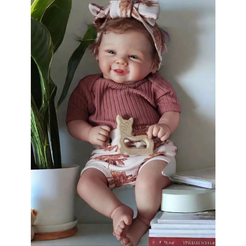 Photos - Doll  18 Inch Vivienne 3D Painted Skin bebe ruborn de silicona reborn  Soft Vinyl Touch feel Dolls(Vivienne Doll)
