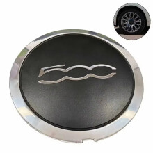 Silvery 133mm Hubcap for Fiat 500 Wheels Centre Hub Caps Set 68078419AC 68078421AC Dust Cover Wheel Hub Cap Replacement 51884863