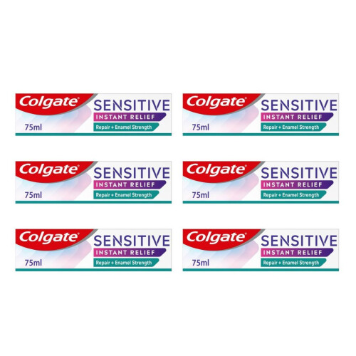 Colgate Colgate Sensitive Instant Relief Enamel Repair Toothpaste 75 ml (Pack of 6)