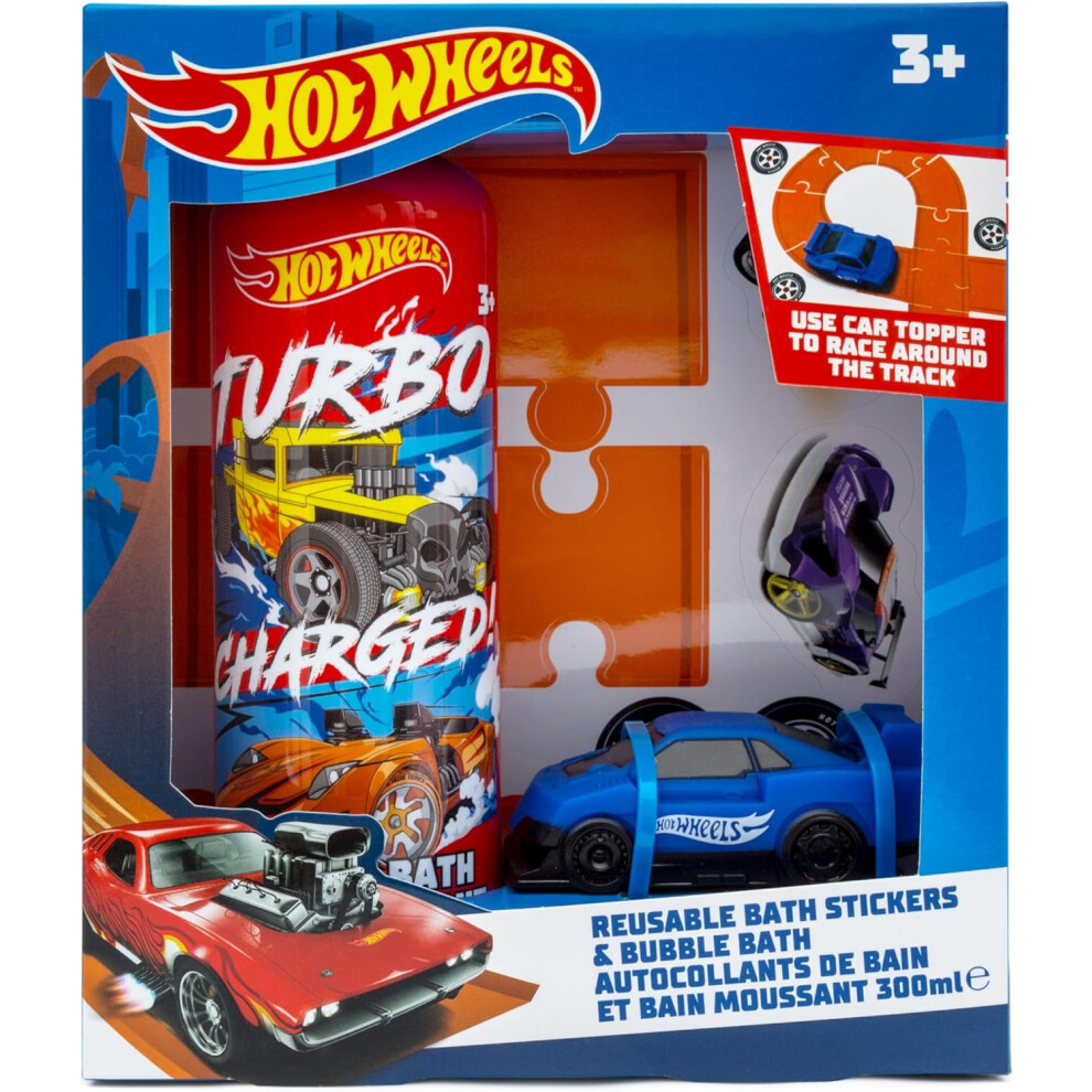 Hot Wheels Collectable Bath Stickers & Bubble Bath Gift Set - Ideal Gift - Rare