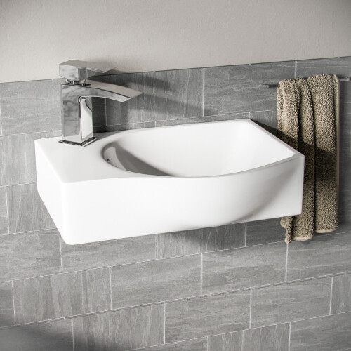 NES Home Nes Home Cloakroom Rectangle Basin Sink 2