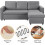 Yaheetech Yaheetech Sofa Bed L-Shaped Couch Sofa Corner Sofa 3 Seater Pull out Sofa Bed with Storage 6