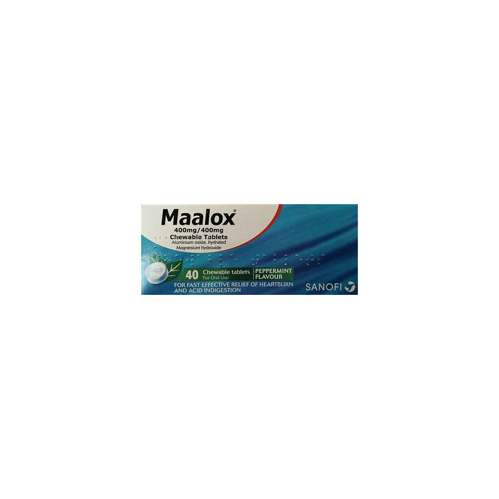 Maalox Chewable Tablets- Mint Flavour (40 tablets)