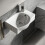 NES Home Nes Home Wall Hung Rectangle Basin Sink Right Hand 3