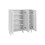 Timber Art Design UK Essentials 3 Door Shoe Cabinet White 4