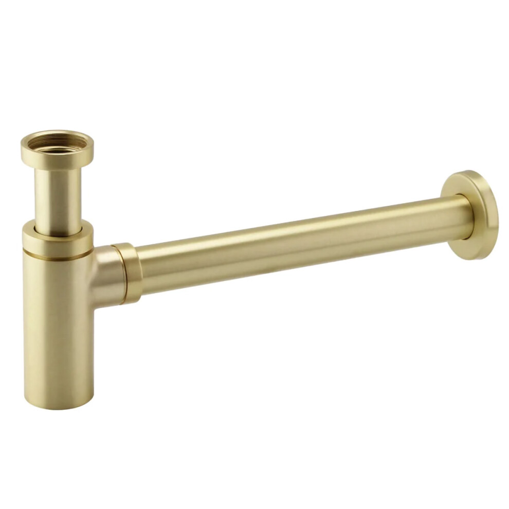 Nes Home Premium Basin Sink Brushed Brass Bottle Trap Waste