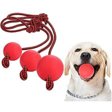 Seilball-Hundespielzeug, 3-teiliges Kauspielzeug für Katzen, Gummiball-Seil-Hundespielzeug