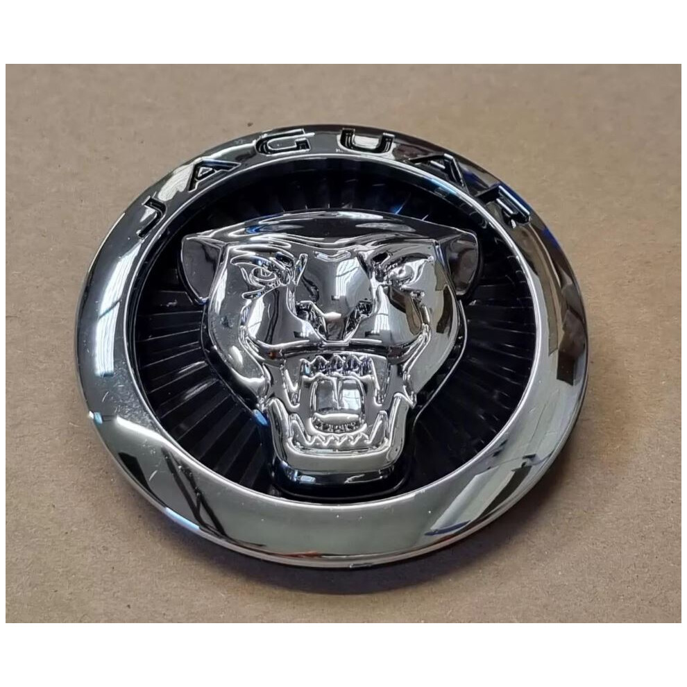 Autocc Chrome 85Mm Jaguar Grill Badge X-Type Xj Xf Xk X351f-Type F Pace Black