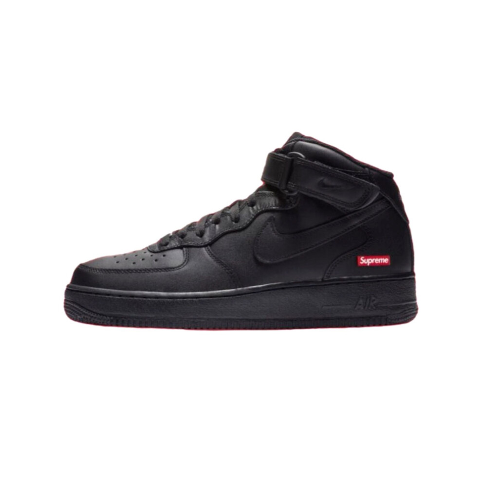 (UK4.5/EUR37.5/23.5CM) Nike Air Force 1 Mid Supreme Black Men's Women Shoes Trainers